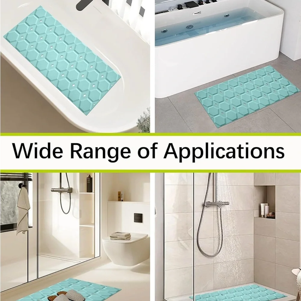 Flex Whol Foldable Bathtub Mat Silicone With Suction Cups Color Gray Non Slip
